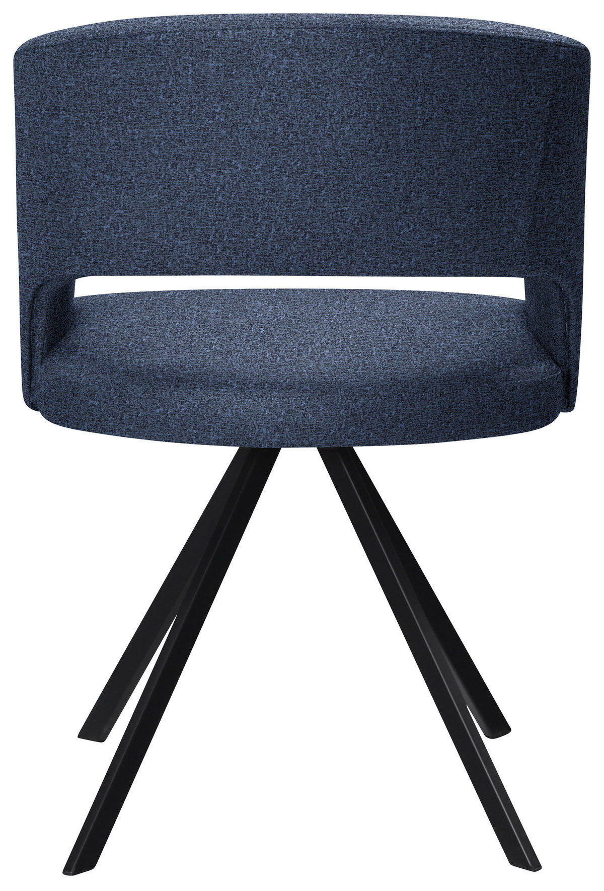ARMLEHNSTUHL  in Stahl Samt  - Schwarz/Dunkelblau, KONVENTIONELL, Textil/Metall (56/84/59cm) - Moderano