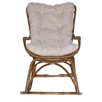 SCHAUKELSTUHL in Braun  - Creme/Braun, Natur, Holz/Textil (65/96/122cm) - MID.YOU