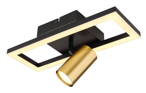 LED VÄGGLAMPA 13/15/35 cm   - opal/mässingsfärgad, Design, metall/plast (13/15/35cm) - Globo