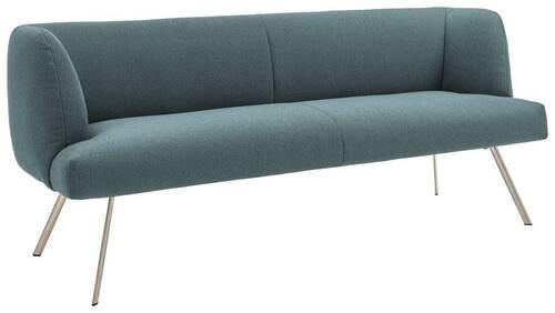 SITZBANK 200/87/64 cm Türkis, Edelstahlfarben  - Türkis/Edelstahlfarben, Design, Textil/Metall (200/87/64cm) - Venjakob