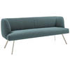 SITZBANK 200/87/64 cm Türkis, Edelstahlfarben  - Türkis/Edelstahlfarben, Design, Textil/Metall (200/87/64cm) - Venjakob
