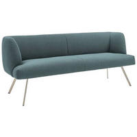 SITZBANK 200/87/64 cm Türkis, Edelstahlfarben  - Türkis/Edelstahlfarben, Design, Textil/Metall (200/87/64cm) - Venjakob