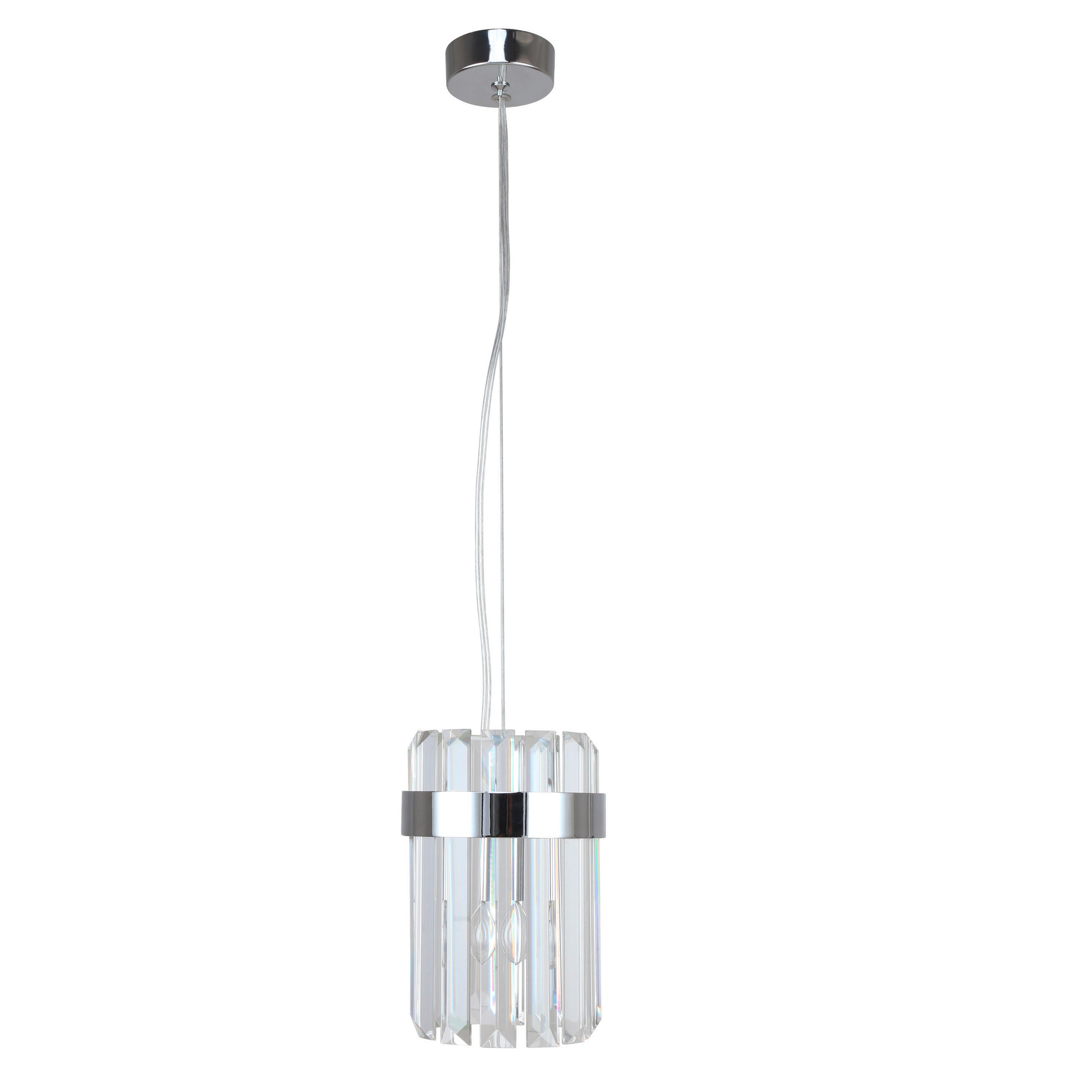 HÄNGELEUCHTE    - Chromfarben, Konventionell, Glas (150/14/14cm)