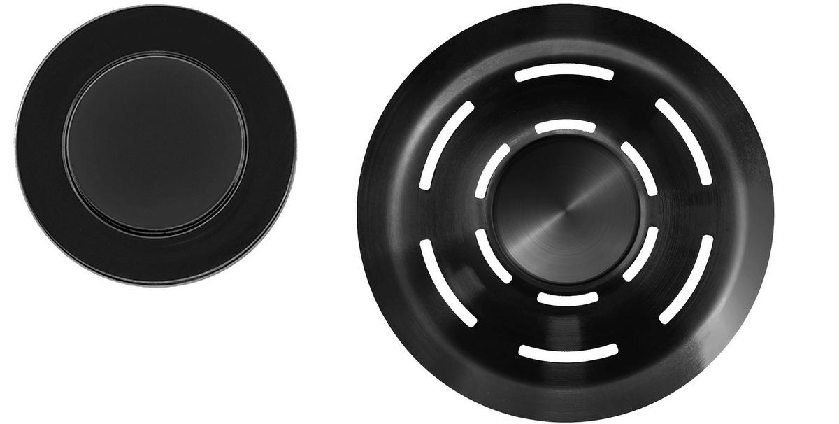 ZUGKNOPF 105051  - Schwarz, Basics, Metall (11,4+3,5cm) - HKT
