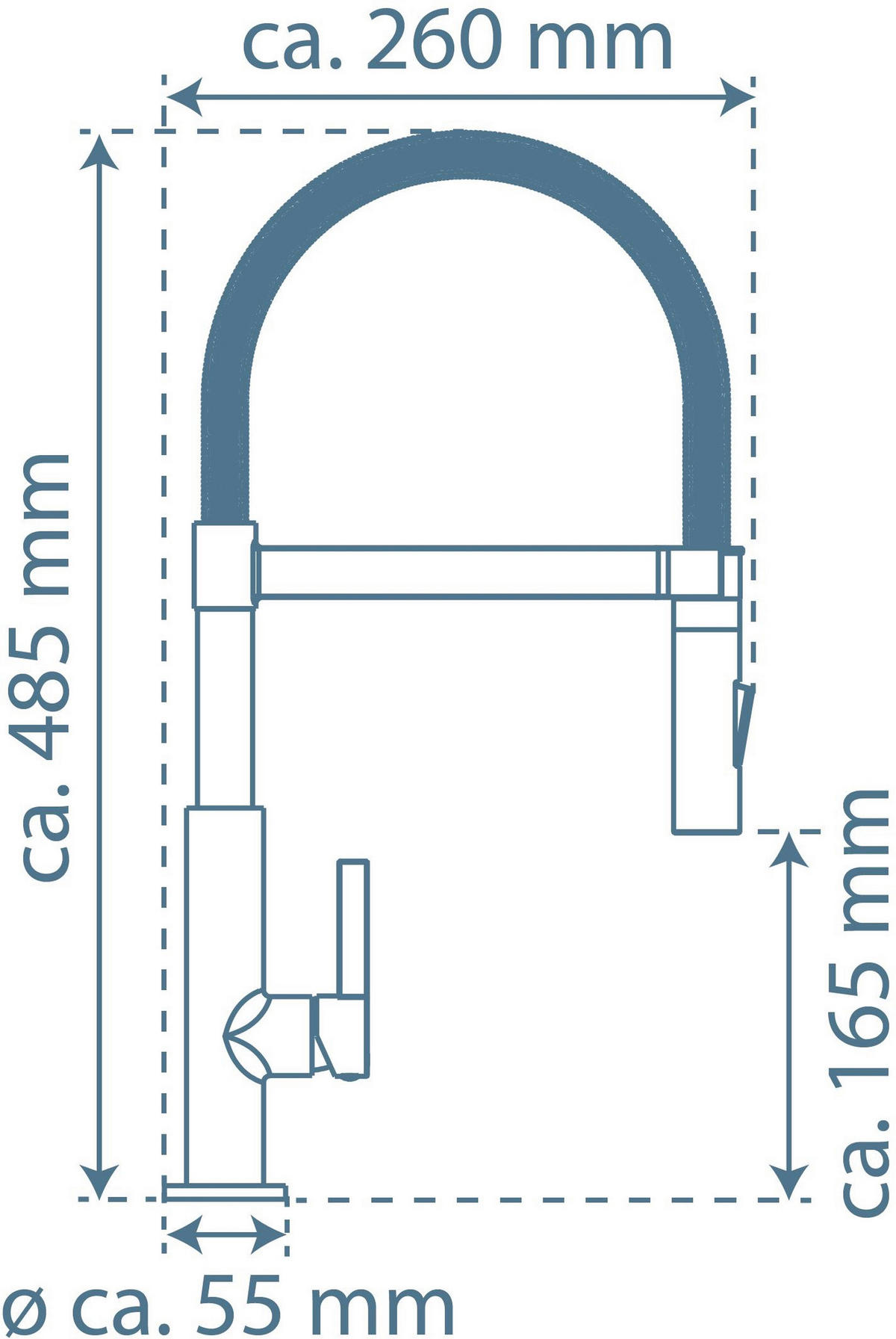 KÜCHENARMATUR 79146  - Chromfarben/Schwarz, Basics, Metall (26,5/48,8/5,5cm) - Schütte