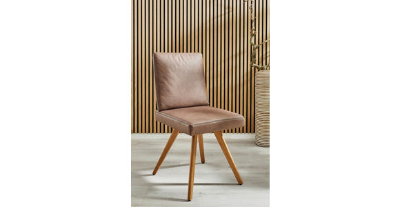 STUHL in Holz, Textil Eichefarben, Hellbraun - Hellbraun/Eichefarben, Design, Holz/Textil (46/94/58cm) - Dieter Knoll
