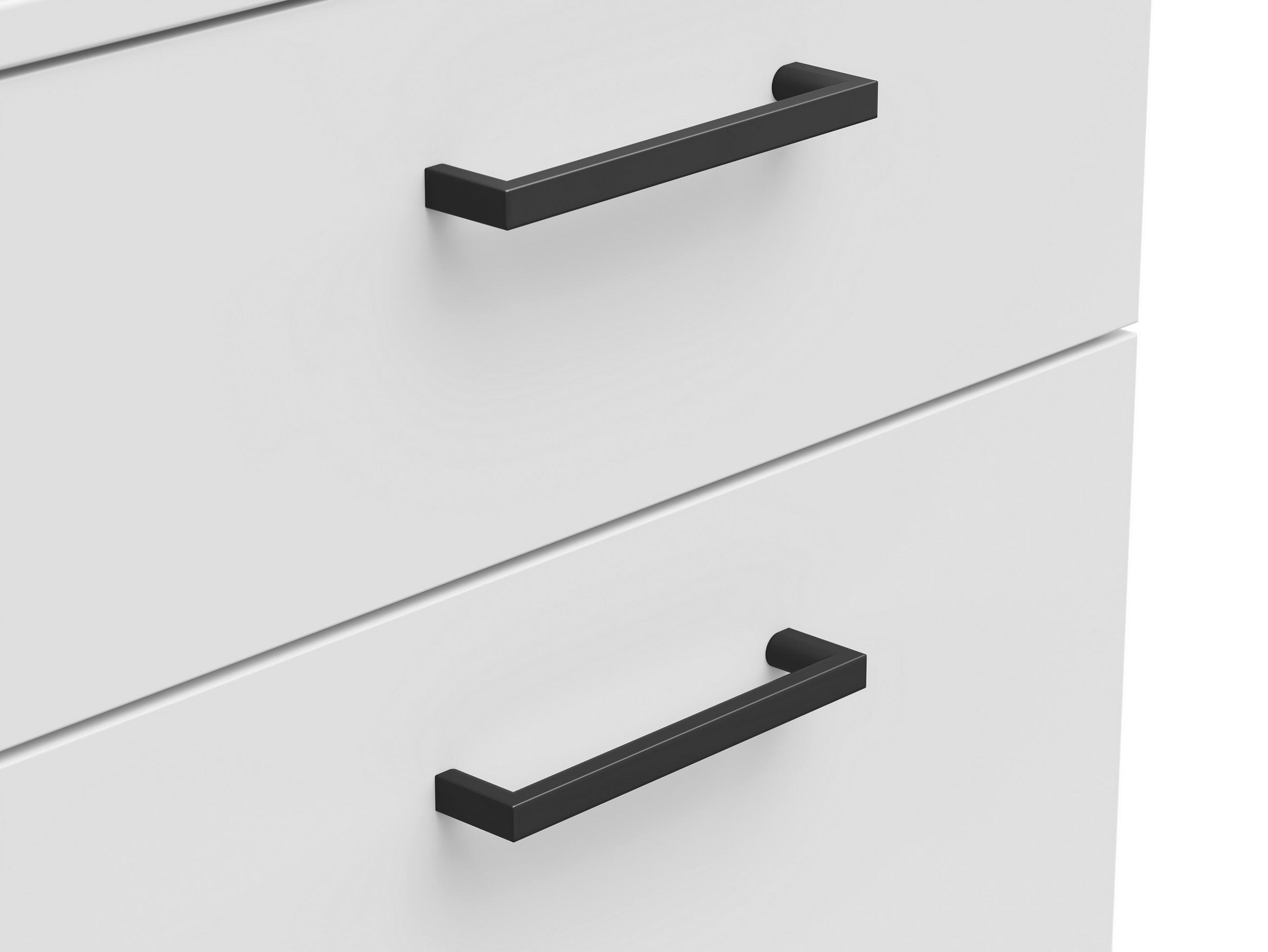 KOMODA, bílá, 45/83/40 cm - bílá/černá, Moderní, kompozitní dřevo/plast (45/83/40cm) - Carryhome