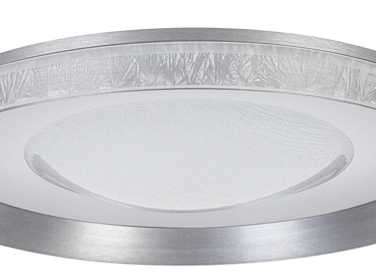 STROPNÍ LED SVÍTIDLO, 50/9 cm  - bílá/průhledné, Design, kov/plast (50/9cm) - Novel