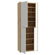SCHUHSCHRANK 74,5/191,9/34,9 cm  - Hellgrau/Eiche Artisan, MODERN, Holzwerkstoff/Kunststoff (74,5/191,9/34,9cm) - Xora