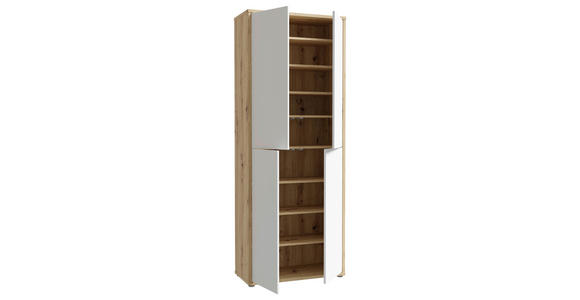 SCHUHSCHRANK 74,5/191,9/34,9 cm - Hellgrau/Eiche Artisan, MODERN, Holzwerkstoff/Kunststoff (74,5/191,9/34,9cm) - Xora