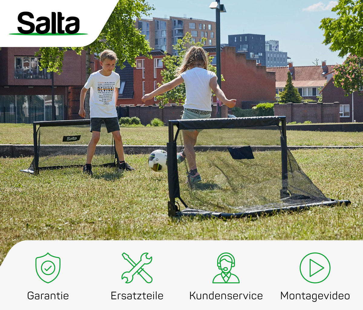FUßBALLTOR  - Schwarz, KONVENTIONELL, Metall (100/60/60cm) - Salta