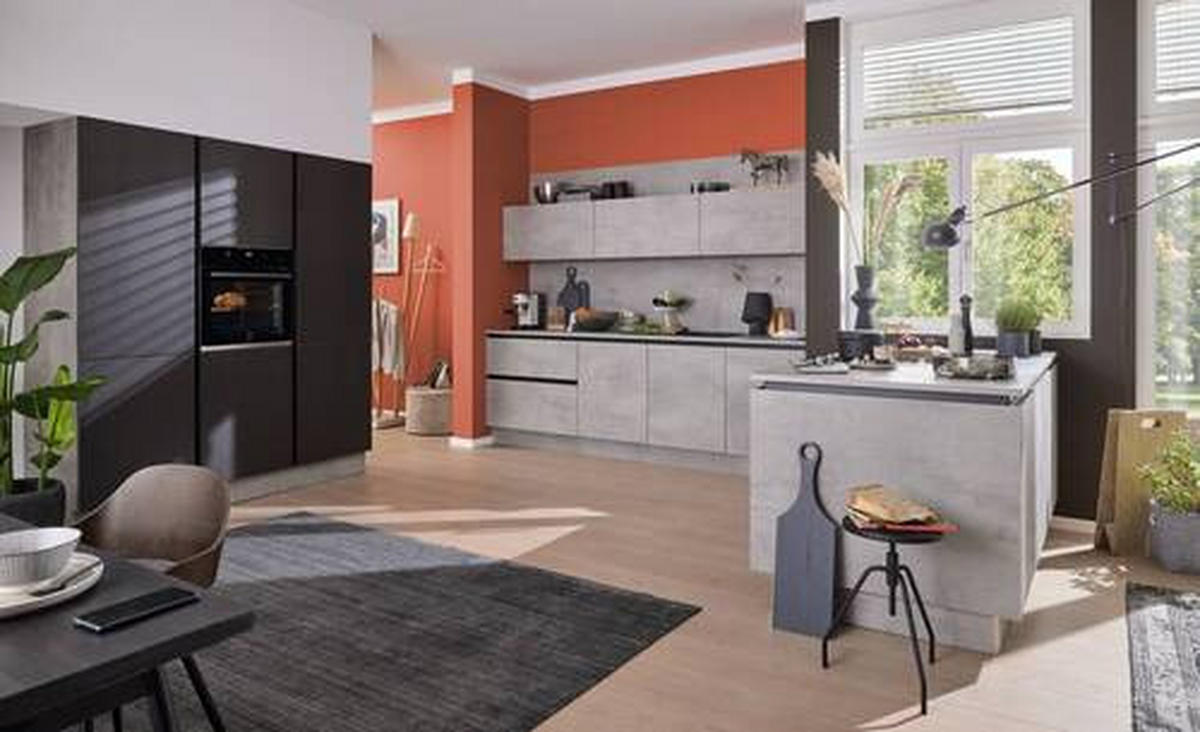 EINBAUKÜCHE   - Grau, Design, Holzwerkstoff - Dieter Knoll