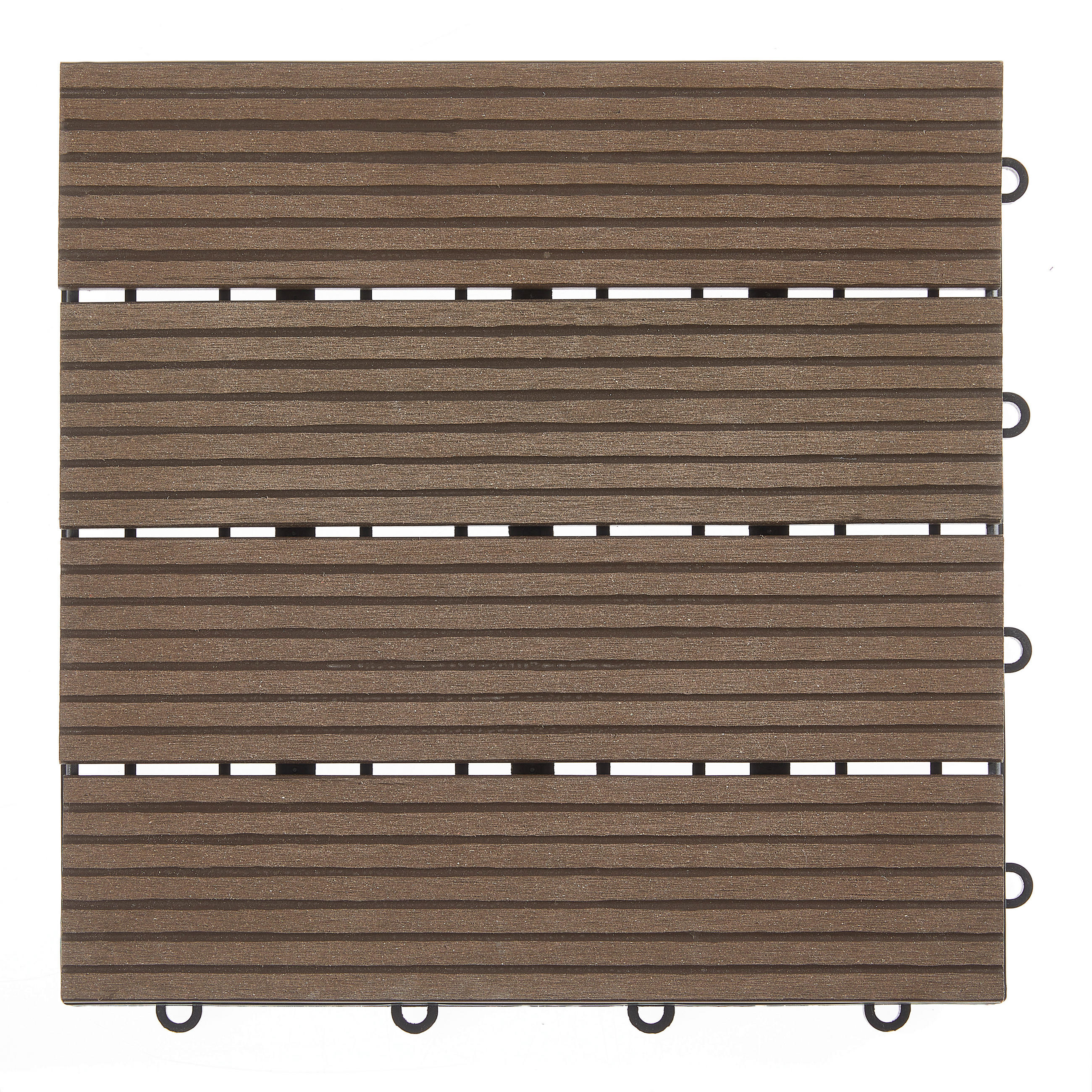 TERRASSENFLIESE PRO STÜCK - Braun, Basics, Holzwerkstoff/Kunststoff (30/30/2,4cm) - Ambia Garden