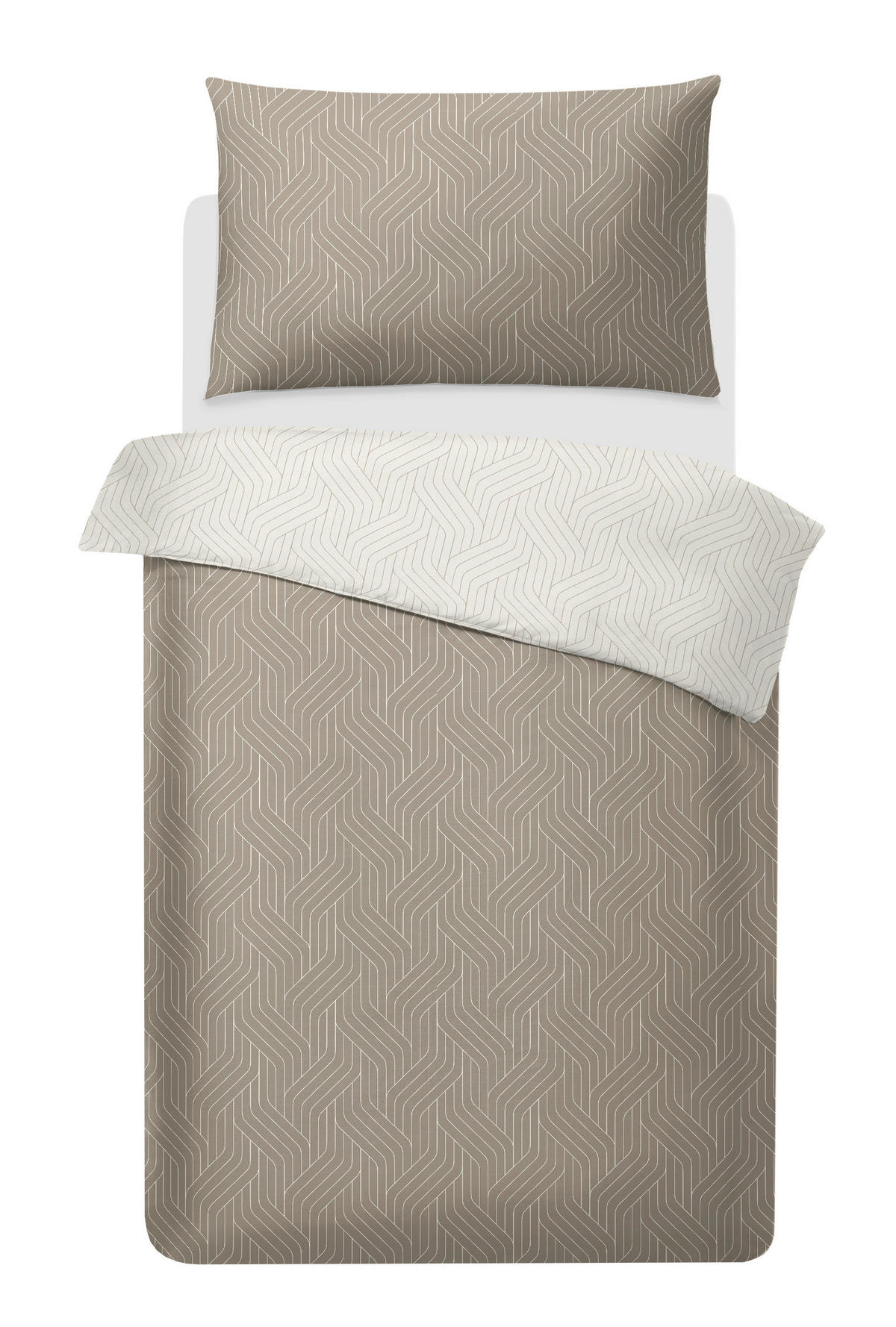 BETTWÄSCHESET Coffee Brown Satin 160/210 cm  - Schwarz, Basics, Textil (160/210cm) - Ambiente