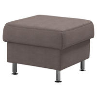 HOCKER Textil Altrosa  - Alufarben/Altrosa, Konventionell, Textil/Metall (60/46/60cm) - Beldomo Comfort