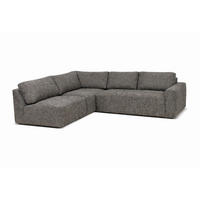 ECKSOFA MAZA in Grau  237/275 cm  - Schwarz/Grau, Design, Textil (237/275cm) - Livetastic