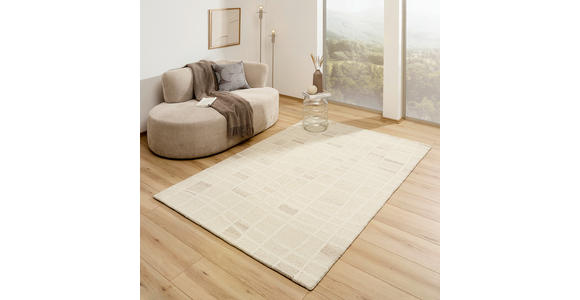 WOLLTEPPICH 130/190 cm Edition Alkatif Modern Beige - Beige, Design, Textil (130/190cm) - Novel