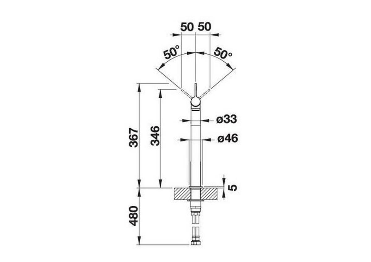 KÜCHENARMATUR 518434  - Chromfarben, Basics, Metall (4,6/36,7/32cm) - Blanco