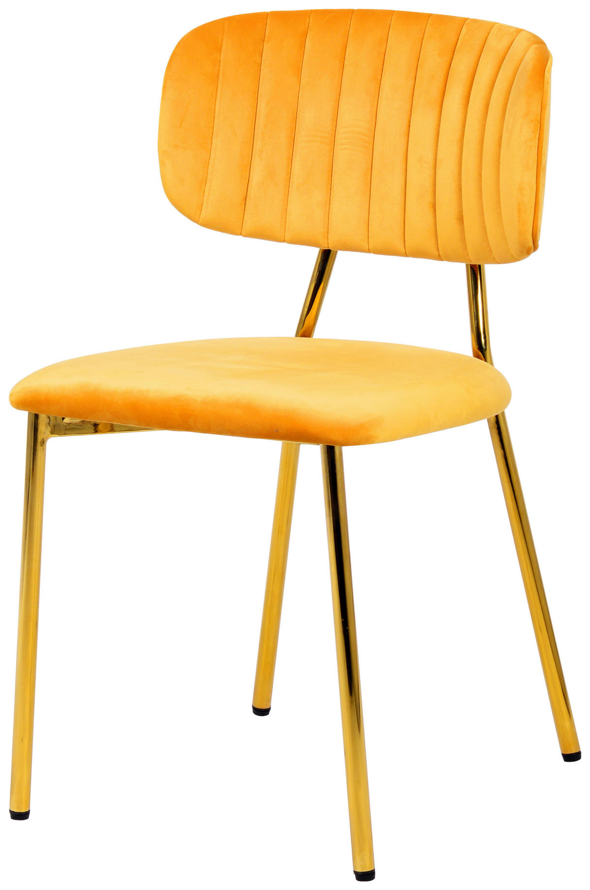 STUHL-SET 2 Stück  in Eisen  - Goldfarben/Orange, Design, Kunststoff/Metall (47/80/51cm) - Kayoom