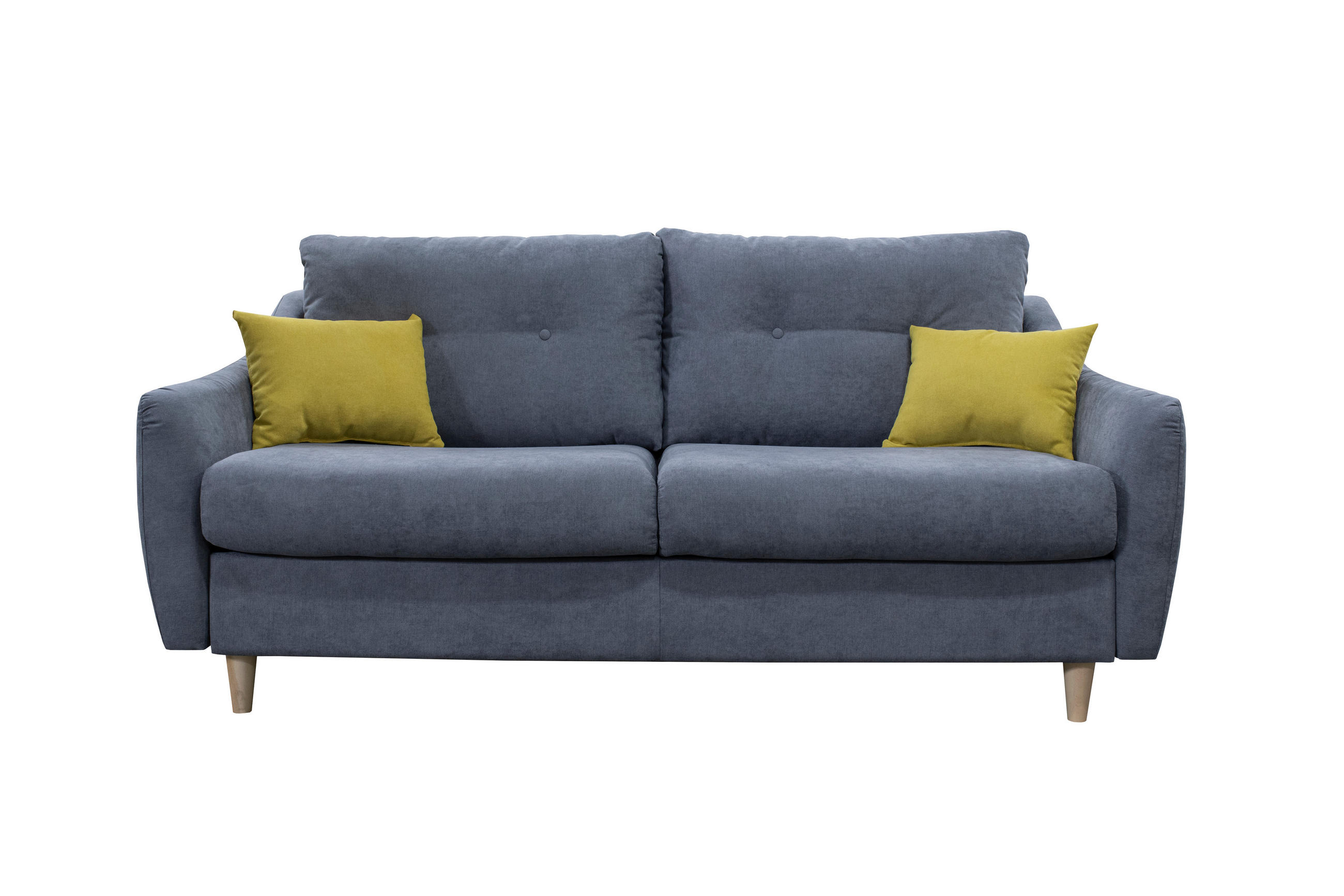 DVOSJED drvo, metal, tekstil  siva    - siva/žuta, Moderno, drvo/metal (190/100/78cm) - Hom`in