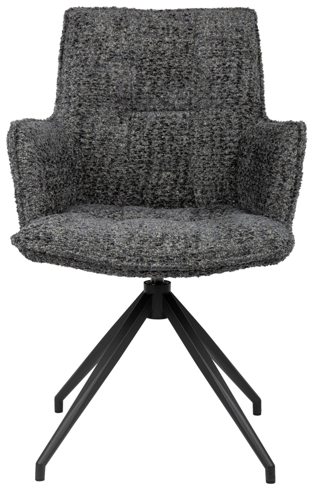 ARMLEHNSTUHL  in Eisen Chenille  - Schwarz/Dunkelblau, Design, Textil/Metall (59/89,5/63cm) - Novel