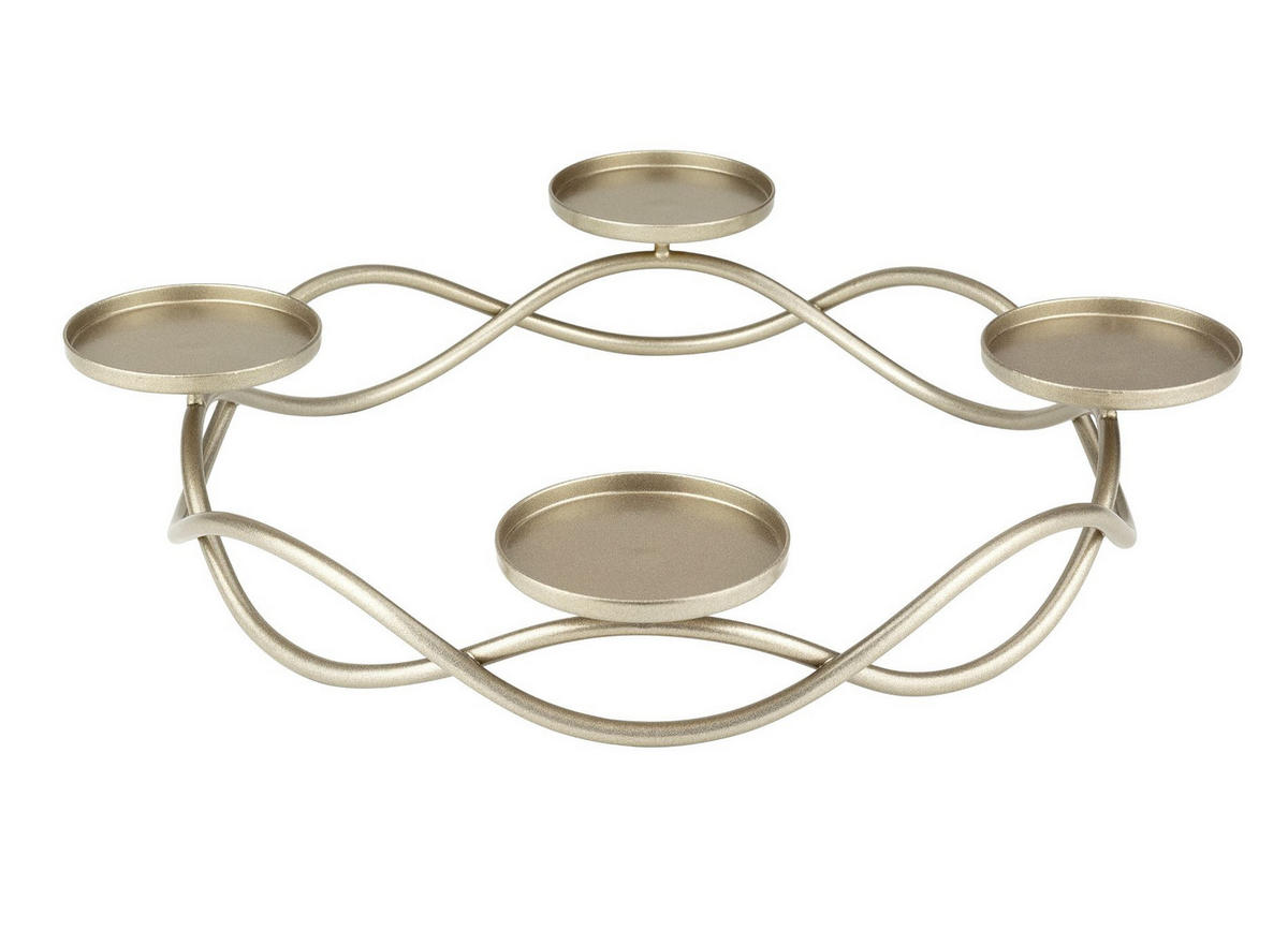 ADVENTSKRANZ  - Goldfarben, Design, Metall (33cm)
