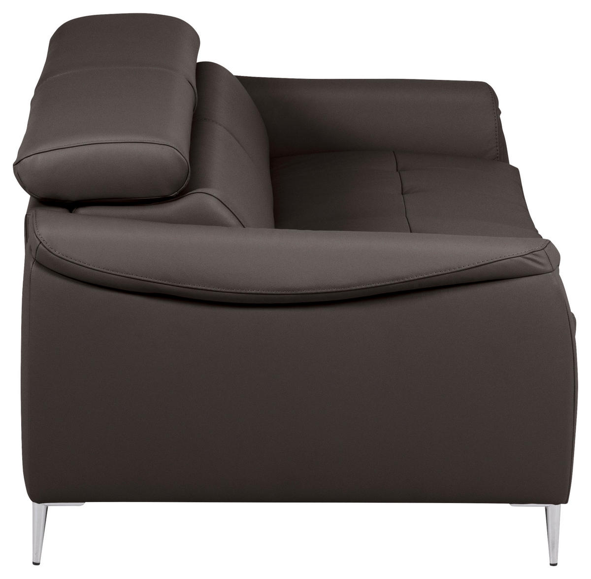 SCHLAFSOFA in Textil, Leder Dunkelbraun  - Dunkelbraun, Design, Leder/Textil (203/77-98/103cm) - MID.YOU