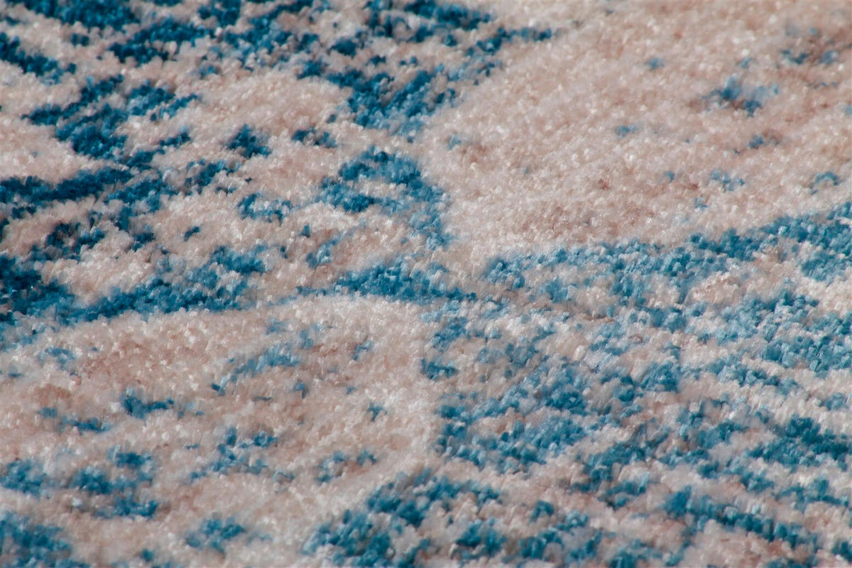 FLACHWEBETEPPICH 80/150 cm Antigua Blau, Creme  - Blau/Creme, Design, Textil (80/150cm) - Novel
