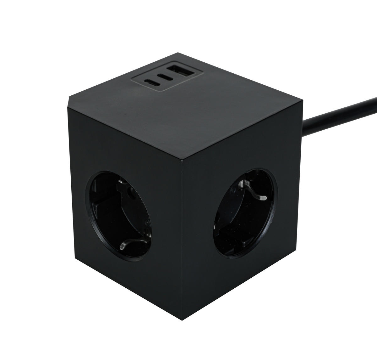 PREDLŽOVACÍ PRÍVOD – KOCKA   - čierna, Basics, plast (7,5/7,5/7,5cm) - Mican