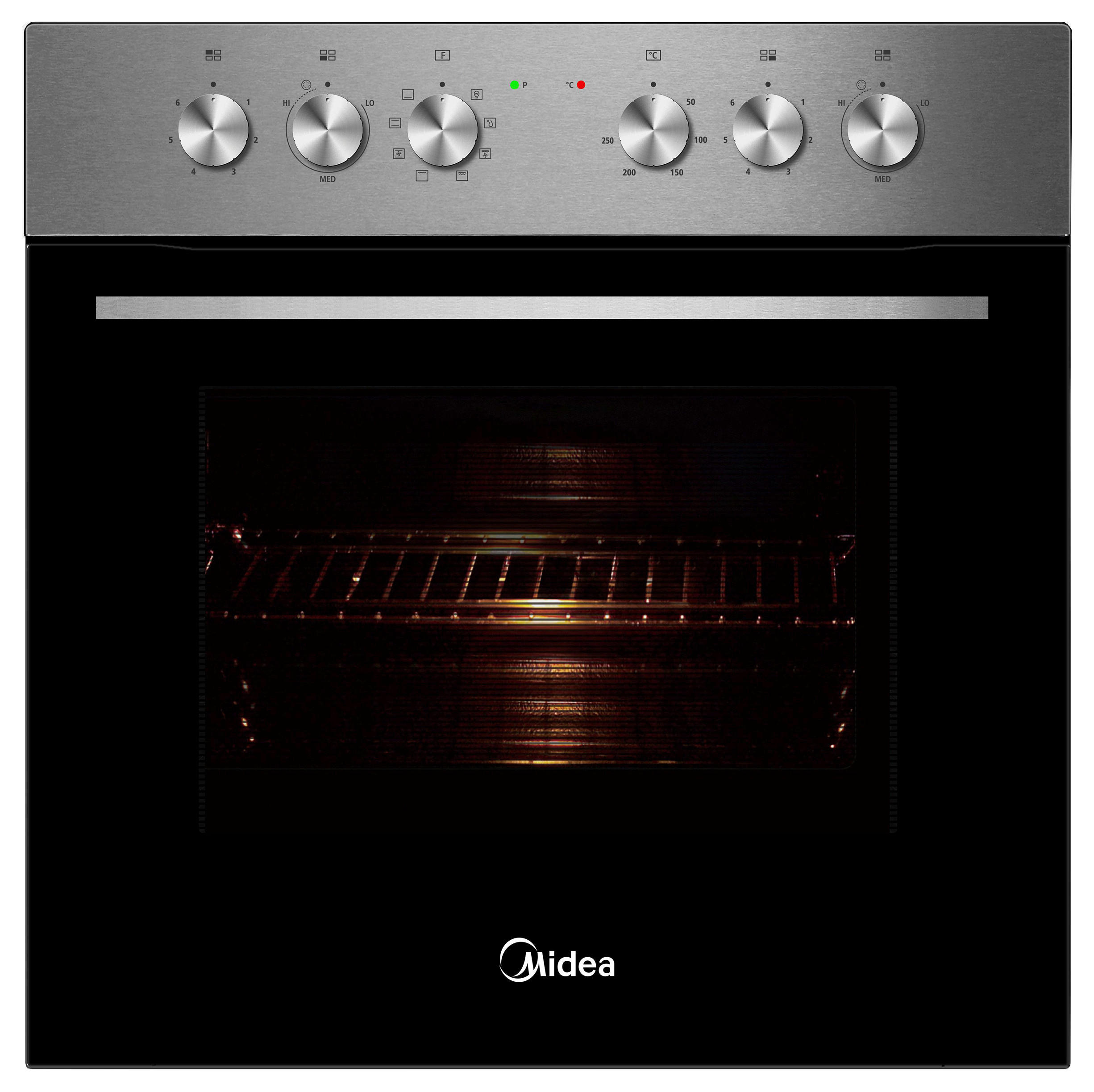 SPISSET OSK 1875 IX  - stålfärgad/svart, Basics, metall/glas (59,5/59,5/57,5cm) - Midea