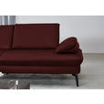 ECKSOFA in Echtleder Beere  - Beere/Schwarz, Design, Leder/Metall (157/325cm) - Dieter Knoll