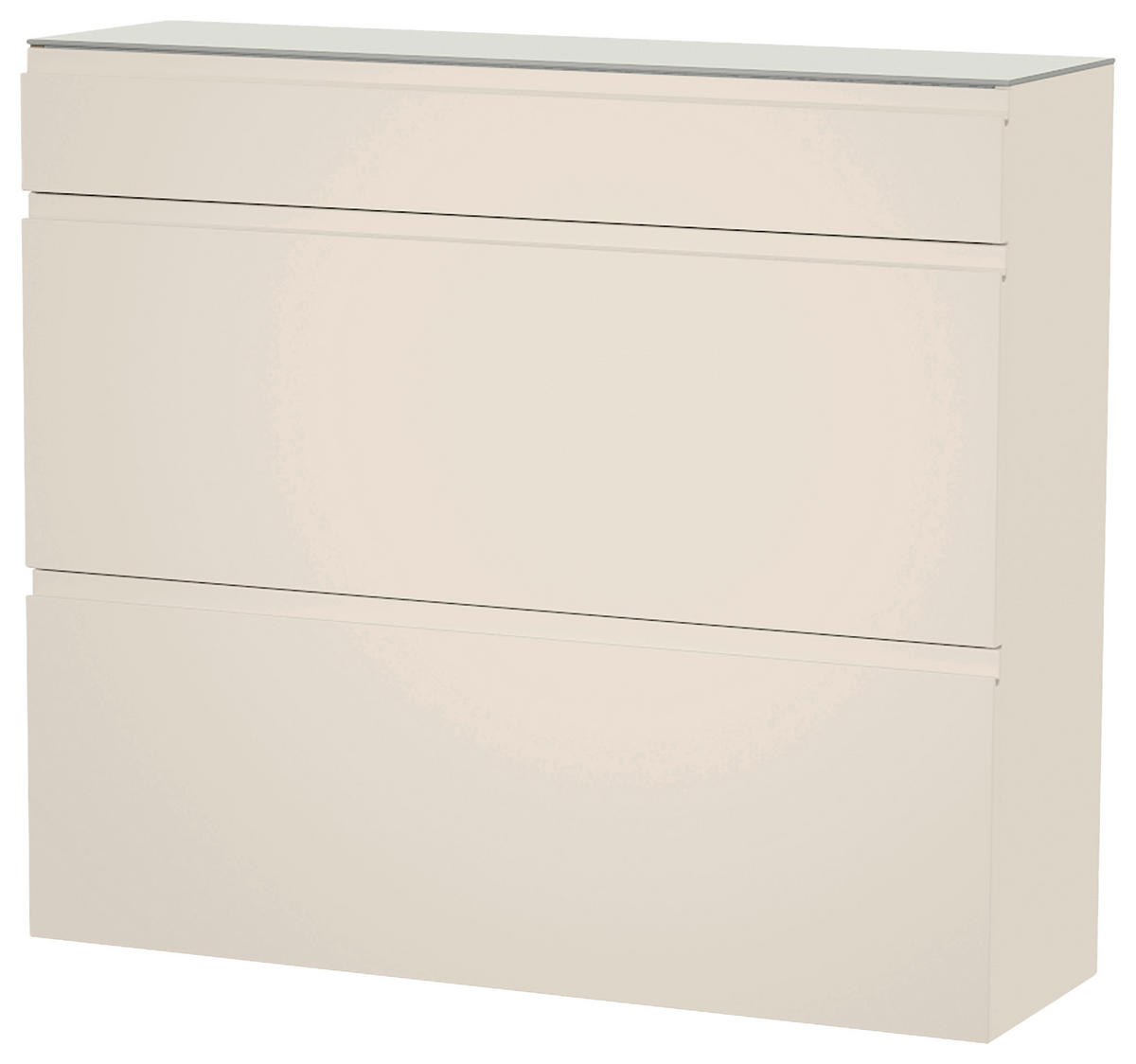 HÄNGESCHUHSCHRANK 110/96/33 cm  - Sandfarben, Design, Glas/Holzwerkstoff (110/96/33cm) - Moderano