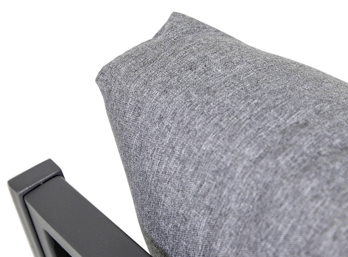 LOUNGEGARNITUR 4-teilig   131,5/77/72 cm Aluminium  - Anthrazit, Basics, Glas/Textil (131,5/77/72cm) - Gardenson