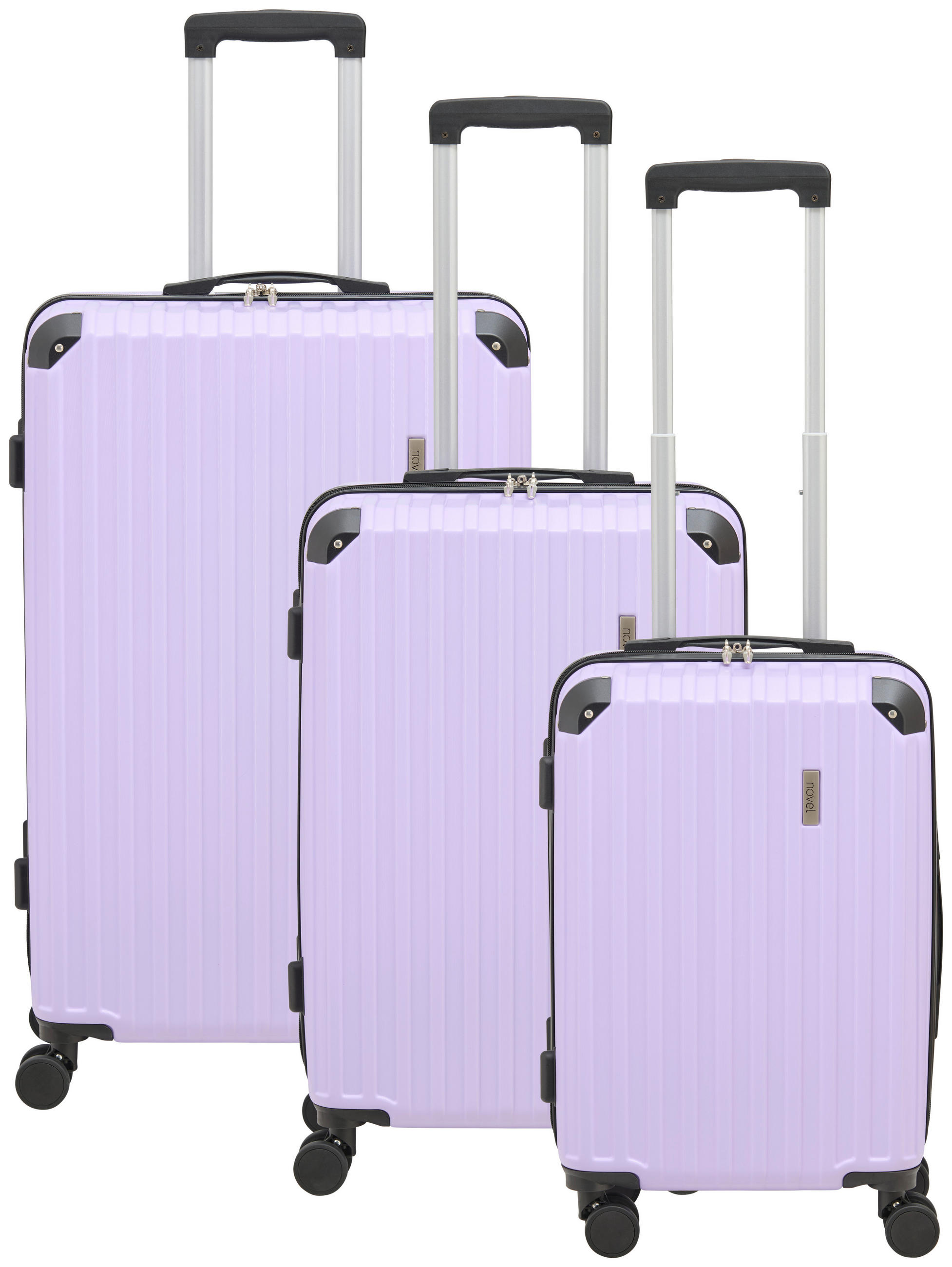 REISEKOFFERSET Lila 3-teilig  - Lila, Basics, Kunststoff/Textil - Novel
