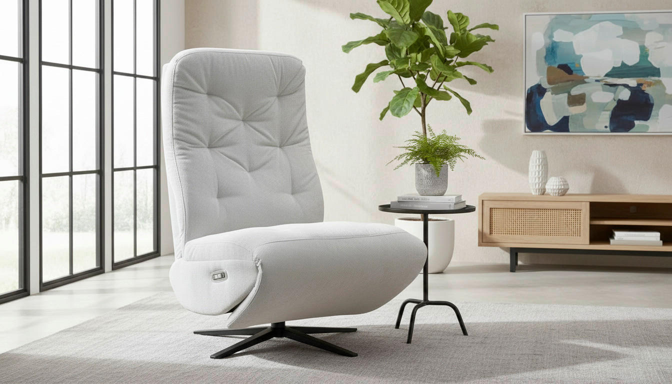 RELAXSESSEL NORA Webstoff    - Schwarz/Grau, Design, Textil/Metall (68/113/84cm) - Livetastic