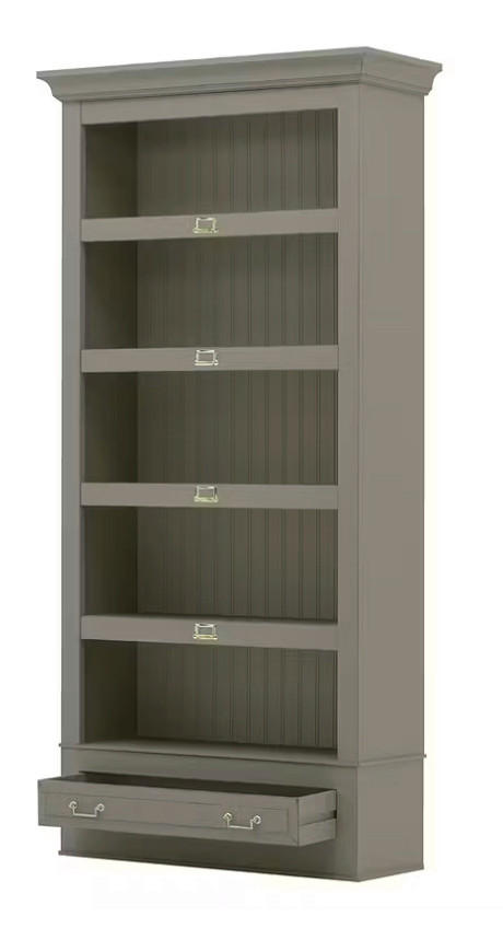 REGAL Pinie massiv Grau  - Bronzefarben/Grau, LIFESTYLE, Holz/Metall (117/238,5/46,5cm) - Livetastic
