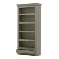 REGAL Pinie massiv Grau  - Bronzefarben/Grau, LIFESTYLE, Holz/Metall (117/238,5/46,5cm) - Livetastic