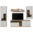 SIDEBOARD 180/84/43 cm  - Edelstahlfarben/Eichefarben, Design, Holzwerkstoff (180/84/43cm) - Dieter Knoll