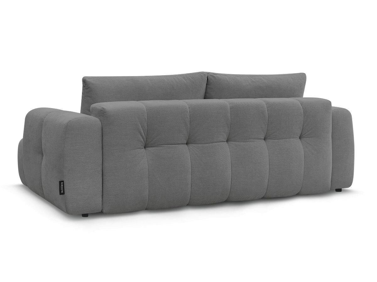 SCHLAFSOFA FUJI Leinenoptik Dunkelgrau  inkl.  - Dunkelgrau/Schwarz, MODERN, Kunststoff/Textil (251/113/88cm)