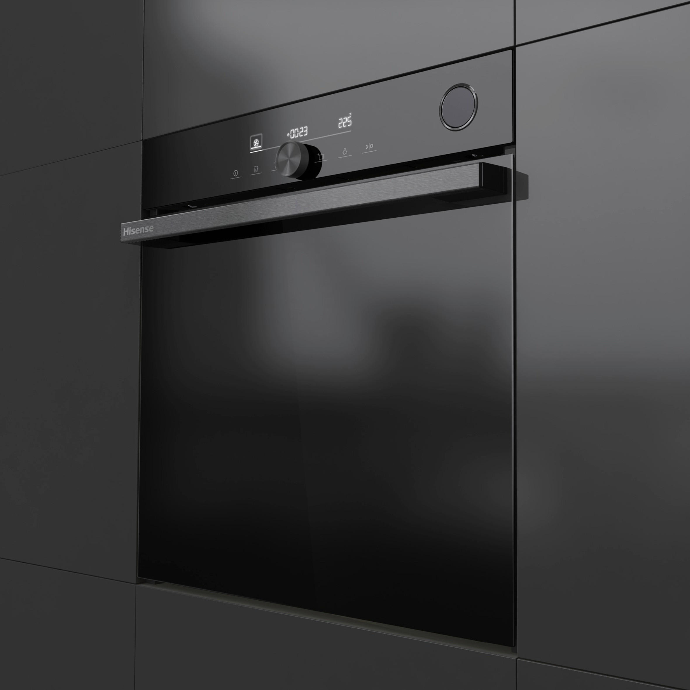 DAMPFBACKOFEN BSA66334PBDG  - Schwarz, Basics, Glas/Metall (59,5/59,5/56,4cm) - Hisense