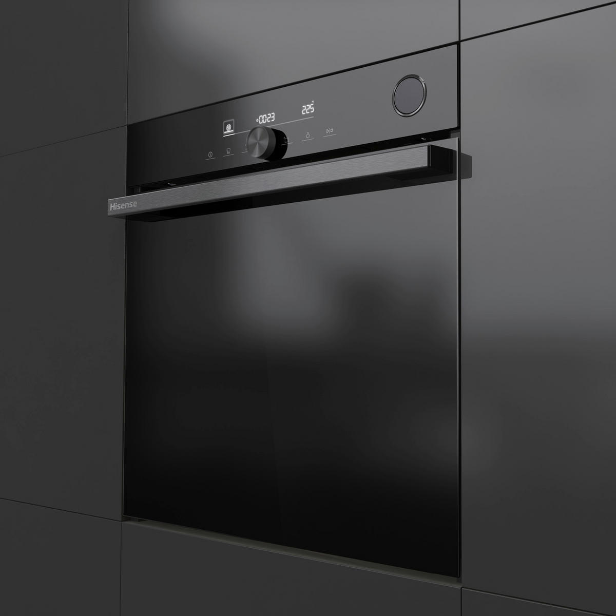 DAMPFBACKOFEN BSA66334PBDG  - Schwarz, Basics, Glas/Metall (59,5/59,5/56,4cm) - Hisense
