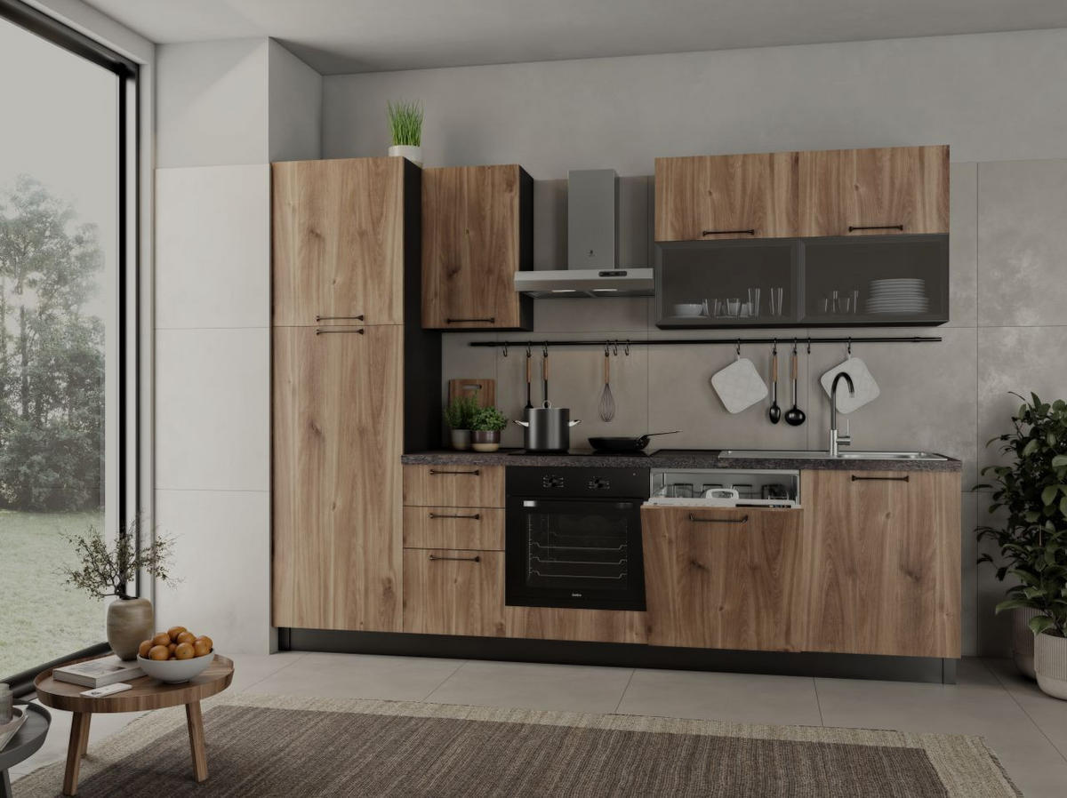 BLOK KUHINJA SA APARATIMA   - Osnovno, pločasti materijal (285/216/60cm) - Xora