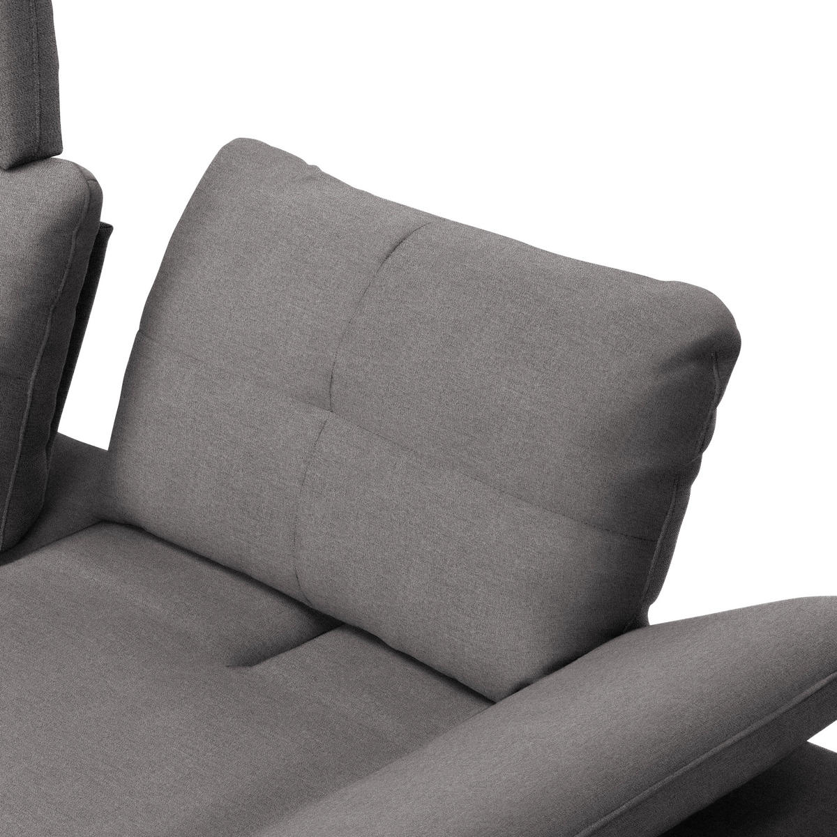 ECKSOFA in Webstoff Anthrazit  179/301 cm  - Anthrazit/Schwarz, Design, Textil/Metall (179/301cm) - Chilliano