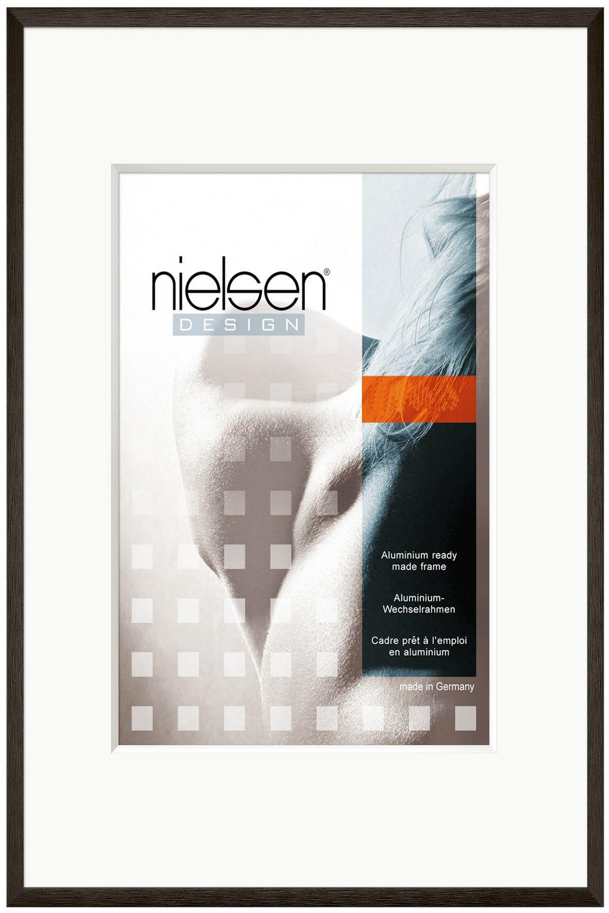 BILDERRAHMEN 18/24 cm  - Schwarz, Basics, Glas/Metall (18/24cm) - Nielsen