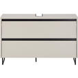 WASCHBECKENUNTERSCHRANK 100/60/36 cm  - Kaschmir/Schwarz, LIFESTYLE, Holzwerkstoff/Metall (100/60/36cm) - Xora