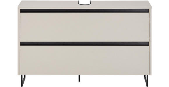 WASCHBECKENUNTERSCHRANK 100/60/36 cm  - Kaschmir/Schwarz, LIFESTYLE, Holzwerkstoff/Metall (100/60/36cm) - Xora