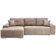 ECKSOFA  in Webstoff Beige  194/280 cm  - Beige/Silberfarben, Design, Kunststoff/Textil (194/280cm) - Carryhome