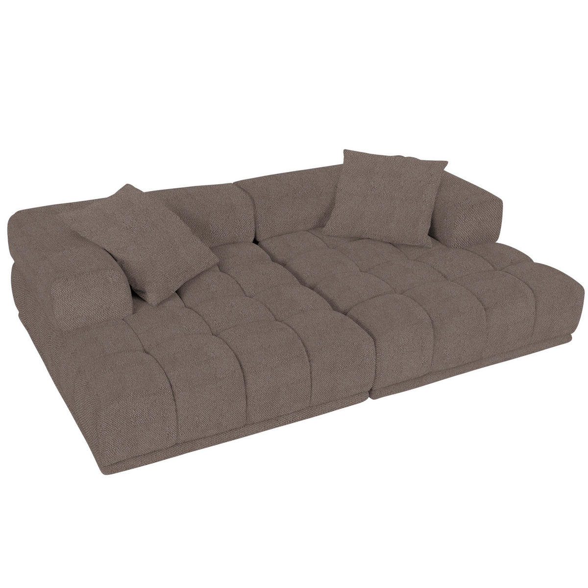 SOFFMODUL i flatväv brun  - brun/svart, Klassisk, textil/plast (125/66/155cm) - Best Price