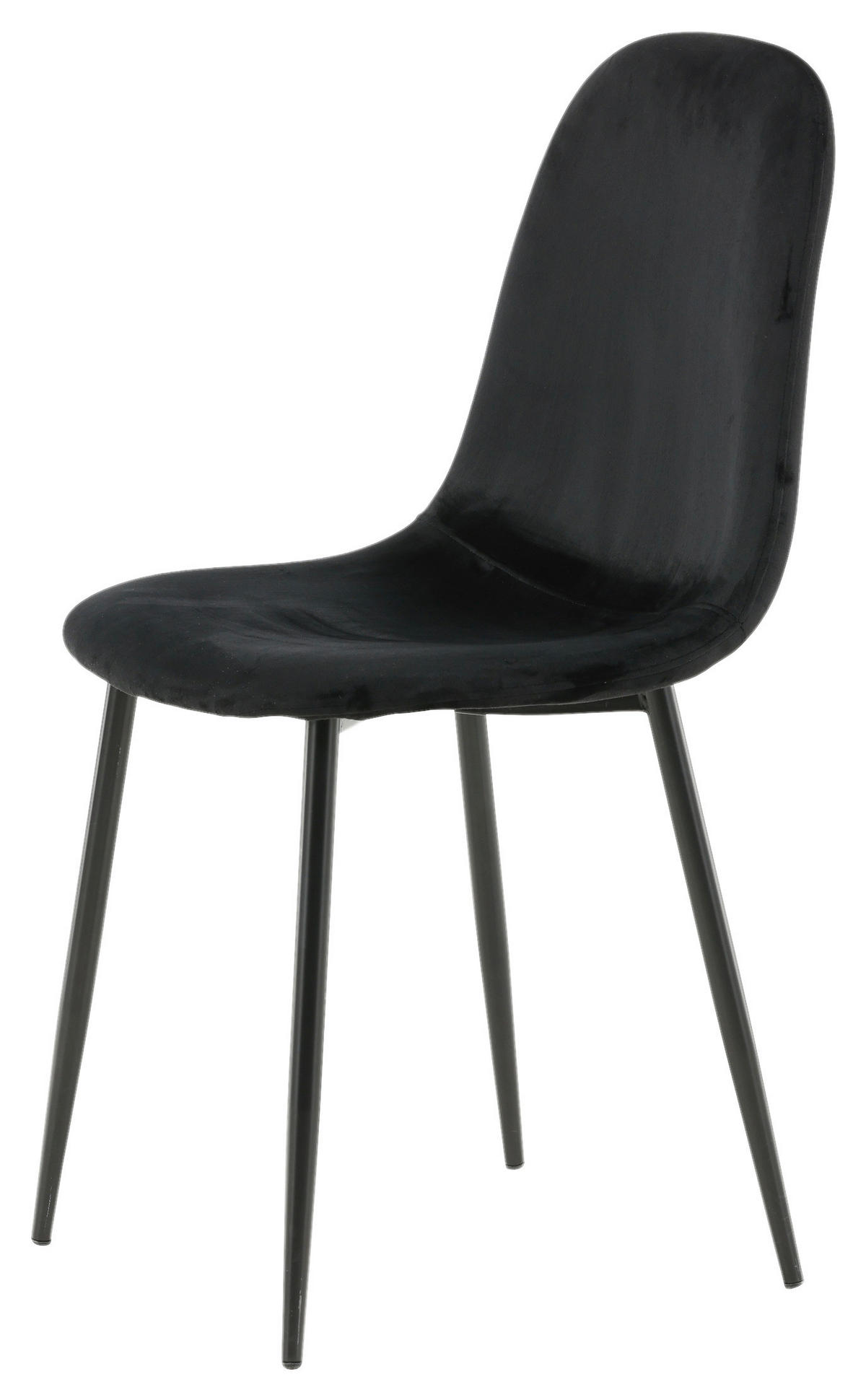 STOLSET 2 styck stål sammet  - svart, Design, metall/textil (44/88/53cm) - Livetastic