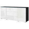 SIDEBOARD Vera  in 150/67,9/39,5 cm  - Weiß Hochglanz/Anthrazit, Basics, Holzwerkstoff/Kunststoff (150/67,9/39,5cm) - P & B